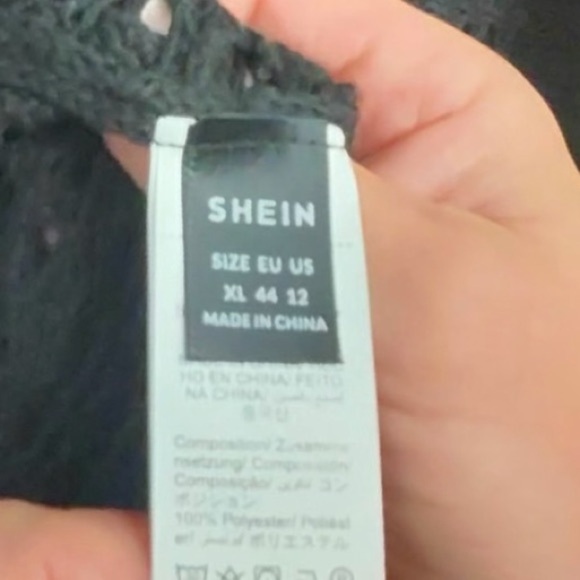 SHEIN Black Mesh Women's Sweater - Picture 7 of 8